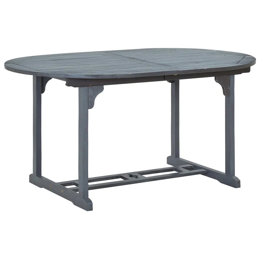 Set da Pranzo da Giardino 7 pz Legno Massello di Acacia Grigio 47278
