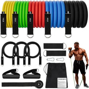 Set di cinture di resistenza per allenamento di forza - Cinture di resistenza con maniglie - Cinture elastiche per fitness - Adatte per riabilitazione - Materiale duraturo