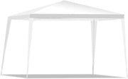 Gazebo da Giardino 3 x 3 M, Tendone per Feste con Struttura in Metallo, Picchetti, Corde per Vento, Impermeabile e Protezione UV, per Feste, Barbecue, Giardino e Spiaggia, Bianco