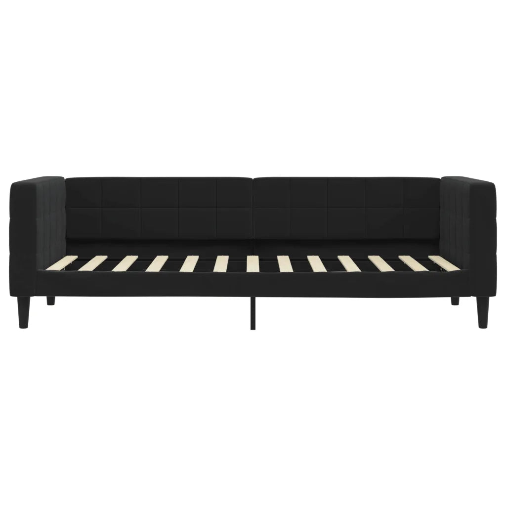 Divano Letto Estraibile con Cassetti-Sofa Letto-Daybed Nero 80x200 cm in Velluto 825195