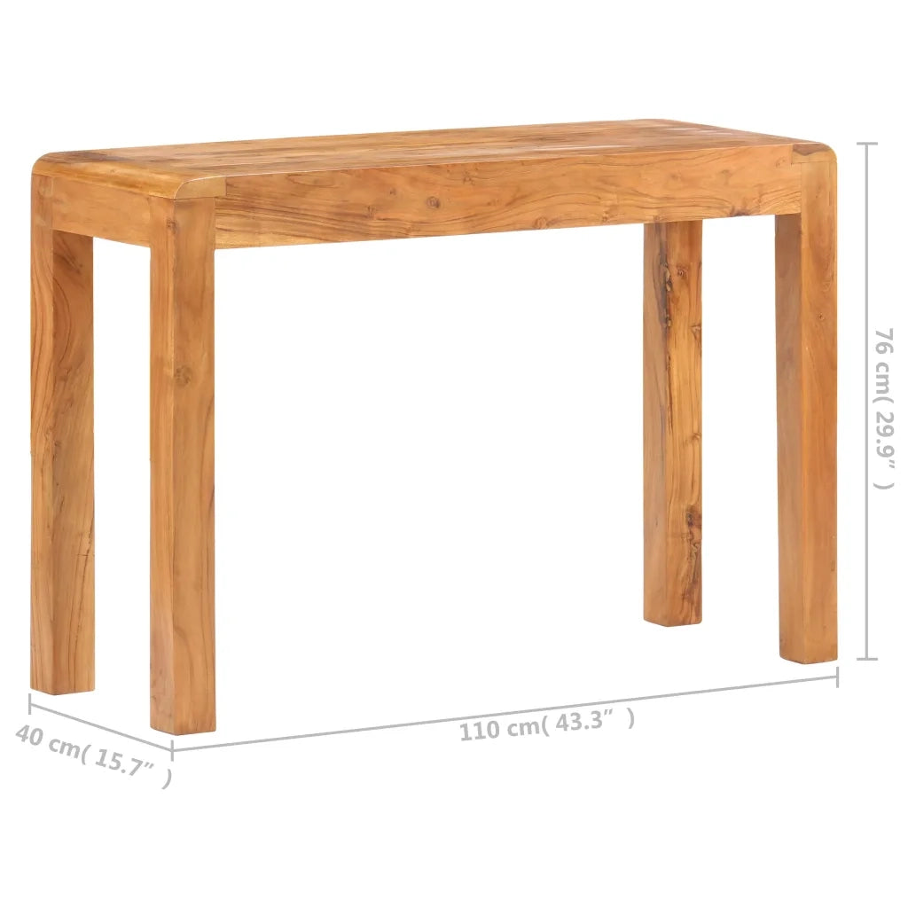 Tavolo Consolle 110x40x76 cm Massello Acacia Finitura Ambra 289629