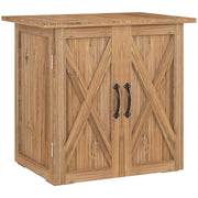 Casetta da Giardino in Legno a 2 Ante con Maniglie ¨C zephmum ¨C Marrone 77x55x72 cm