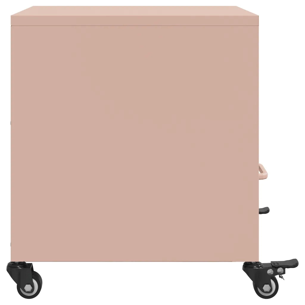 Comodino Rosa 36x39x43,5 cm in Acciaio 846706