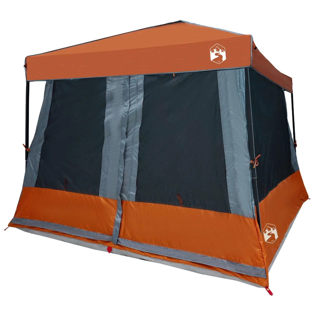 Set di Tende da Campeggio con tetto 2 pcs Grigio e arancione