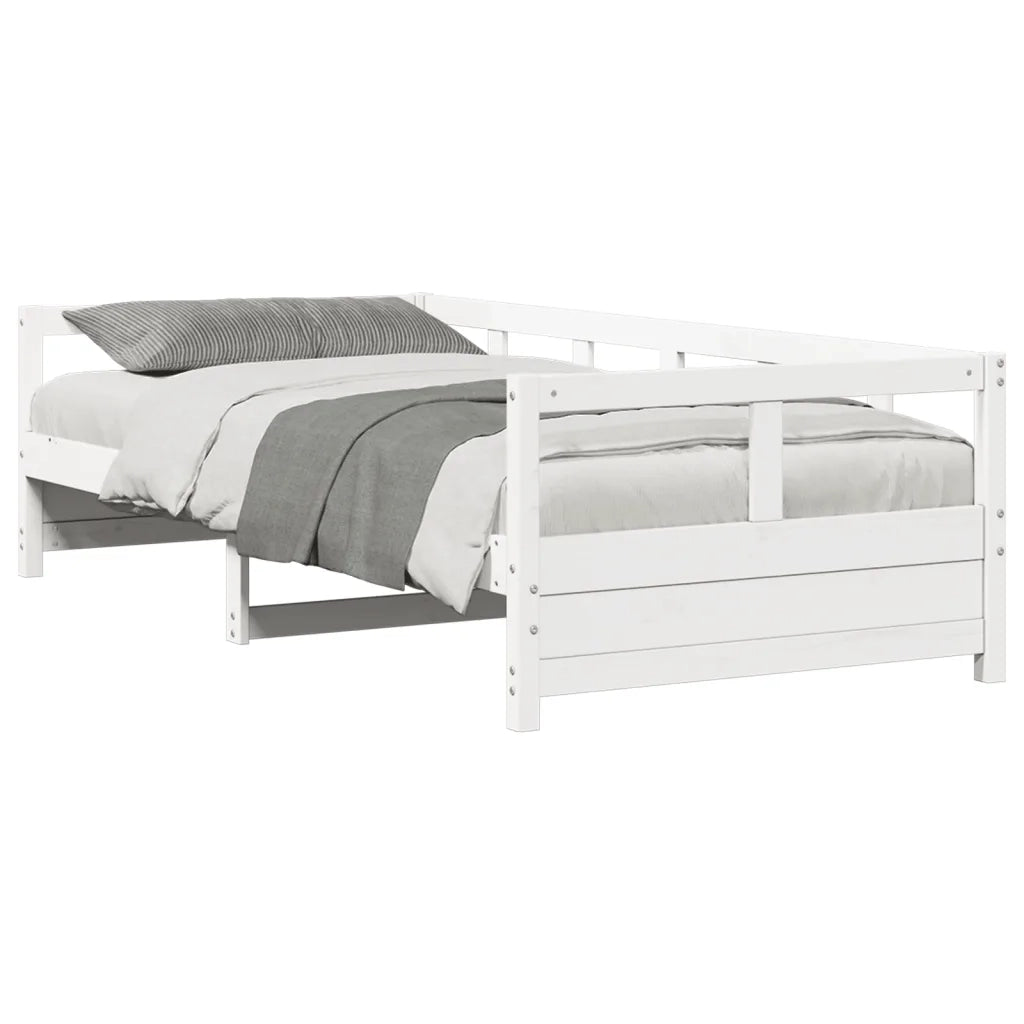 Dormeuse senza Materasso Bianca 80x200 cm Legno Massello Pino