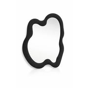 SPECCHIO ONDULATO IN VELLUTO CON GANCI PER APPENDERE DIMENSIONI 70X90X4.5CM - LINEA: CIELO COLORE NERO