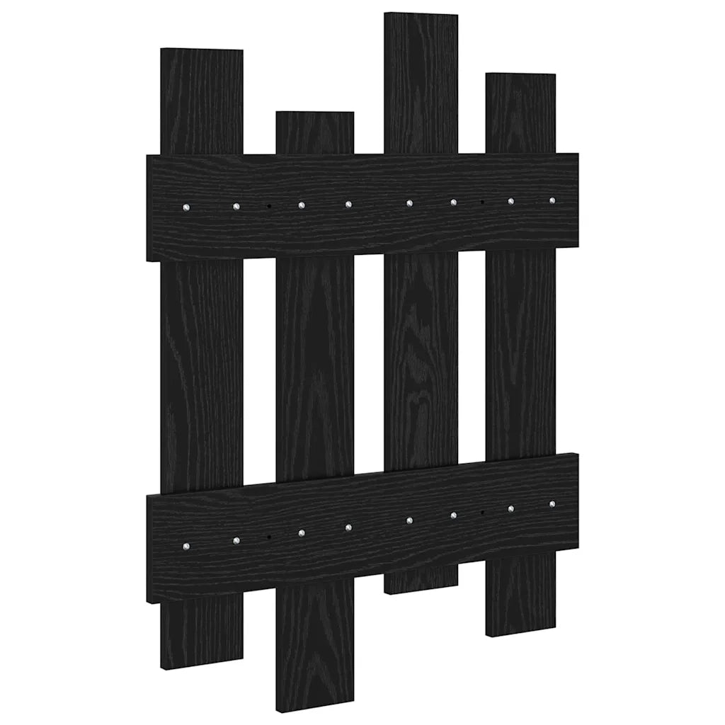 Appendiabiti a muro Rovere Nero 60 x 3 x 82 cm CFW1991104