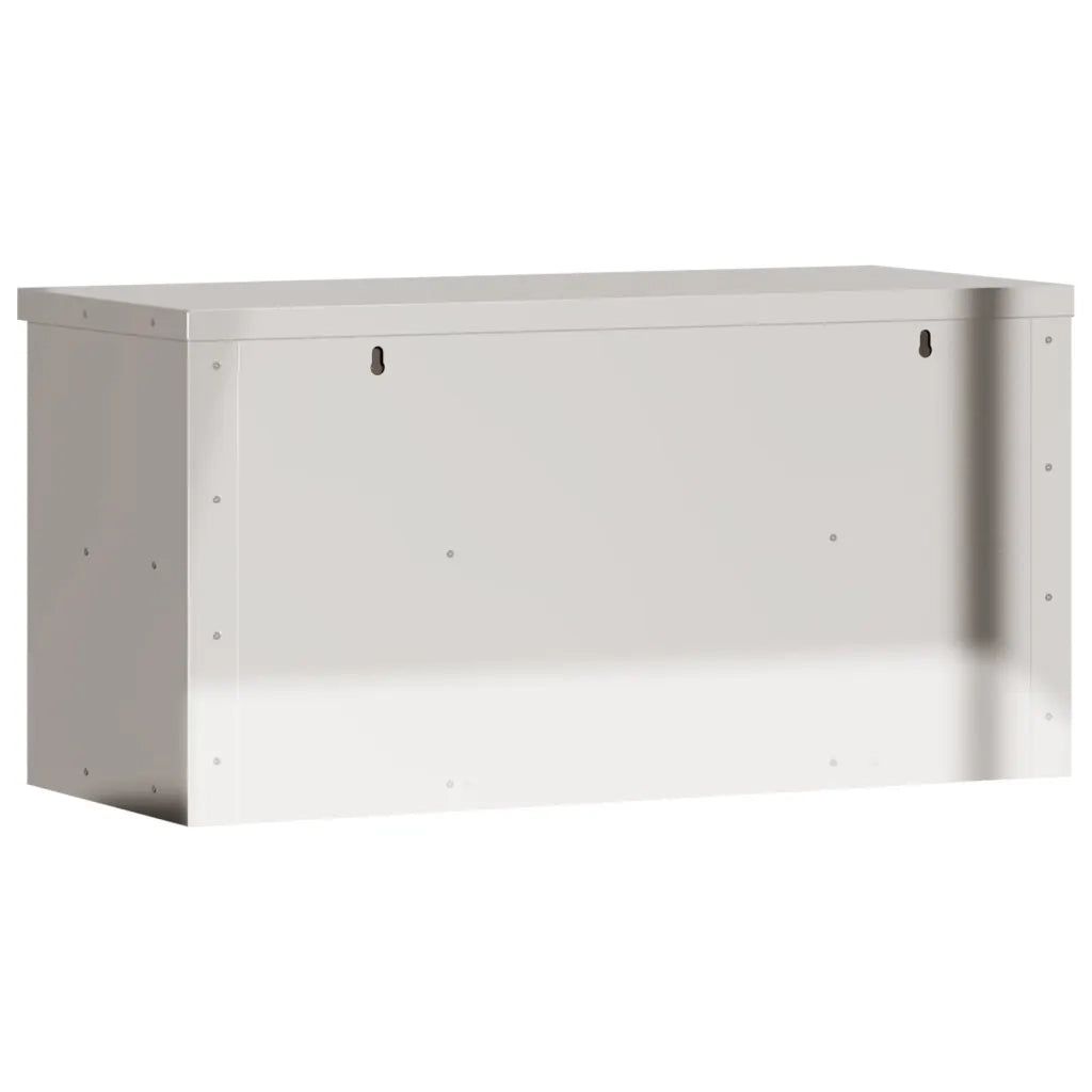 Mobile Cucina da Parete con Ante Scorrevoli in Acciaio Inox 376442