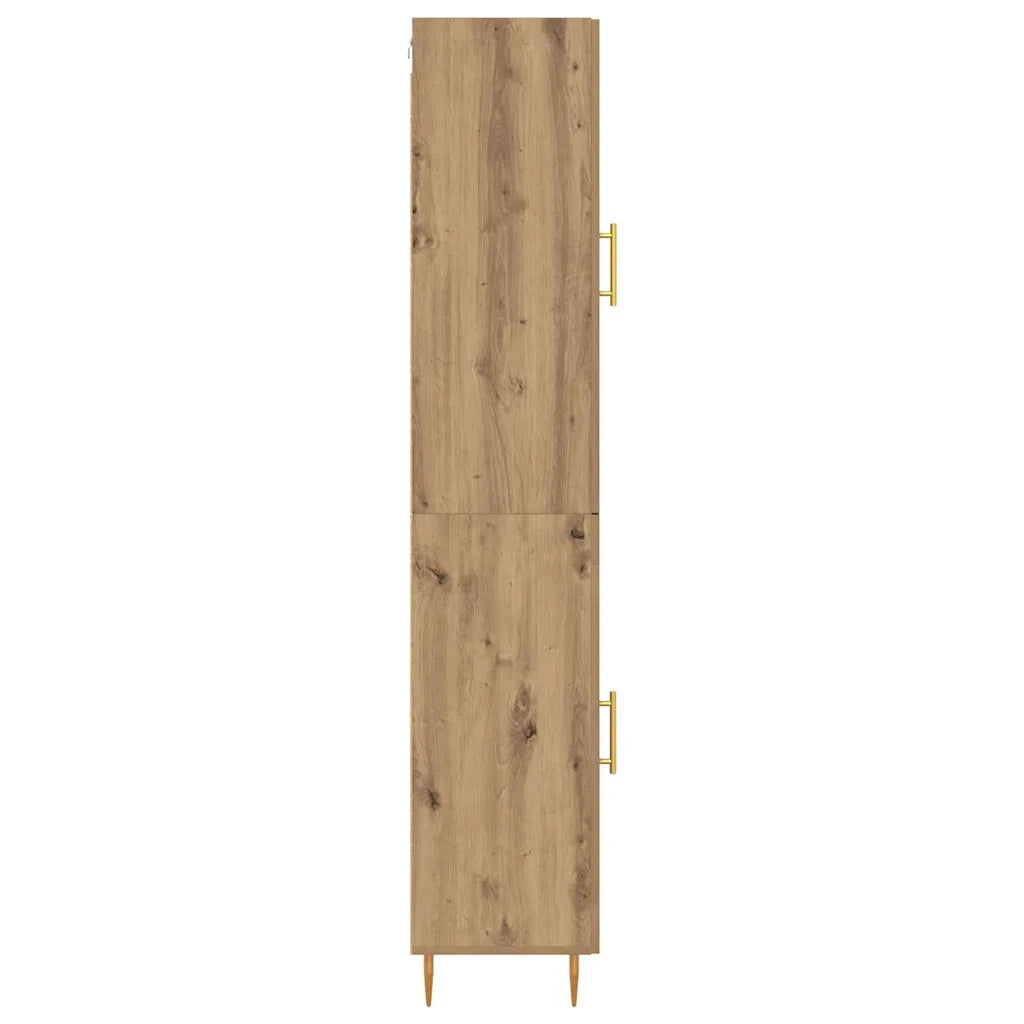 Credenza 2 pcs Rovere artigianale Legno multistrato 3415892