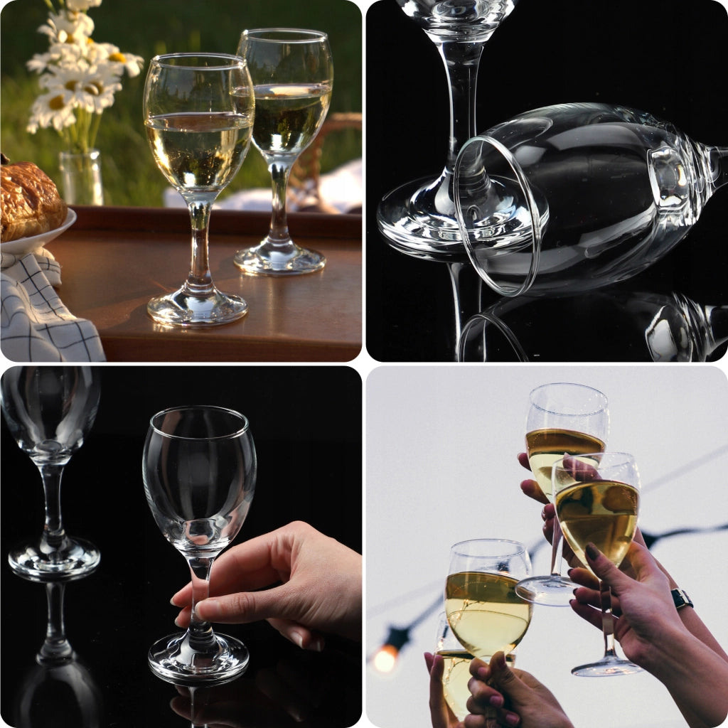 Set di 6 bicchieri da vino bianco KADAX da 200 ml, elegante set di bicchieri