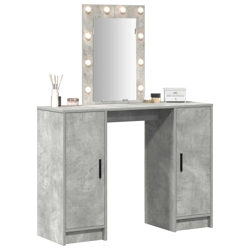 Toeletta | Tavolo da Trucco con porta Grigio chiaro 102 x 33 x 135 cm