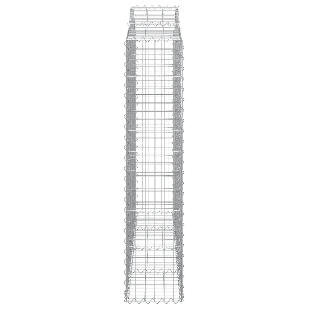 Cesto Gabbione ad Arco 200x30x140/160 cm Ferro Zincato 153387