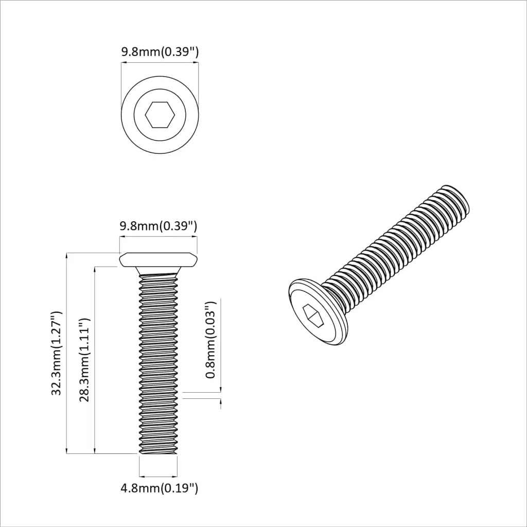 Vite 2 pz Argento 5 x 30 mm Ferro CFW3026970