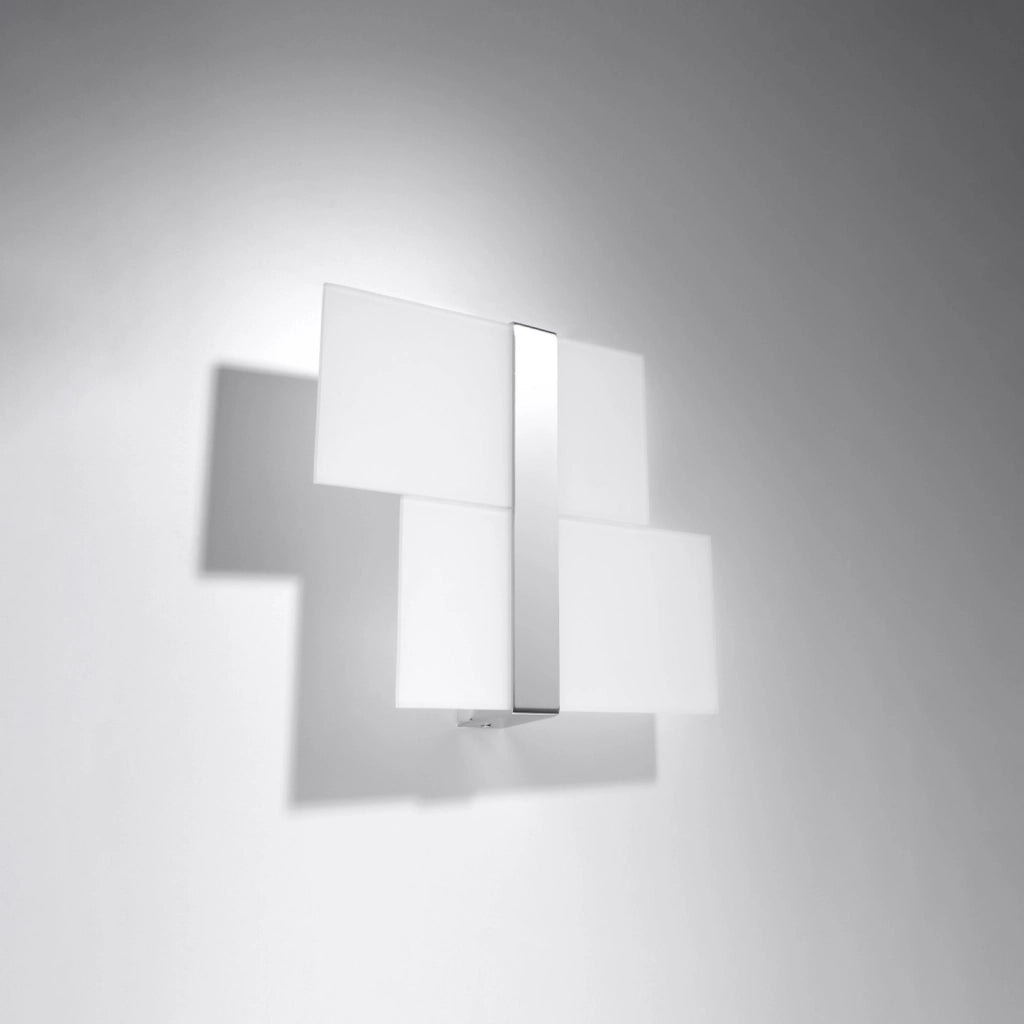 Applique GIORGIO Pure Lume vetro bianco cromato 2xG9