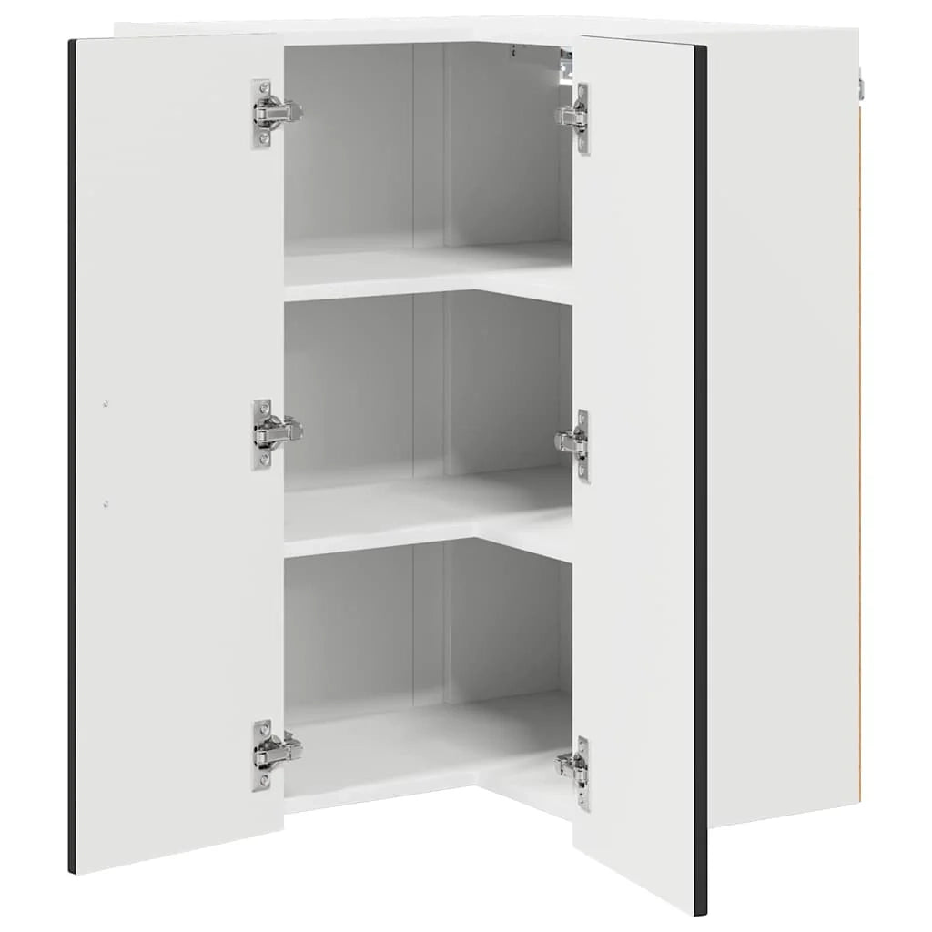 Mobile da cucina moderno e funzionale con pratico spazio di archiviazione 57 x 57 x 80 cm in legno ingegnerizzato nero 02_0054093