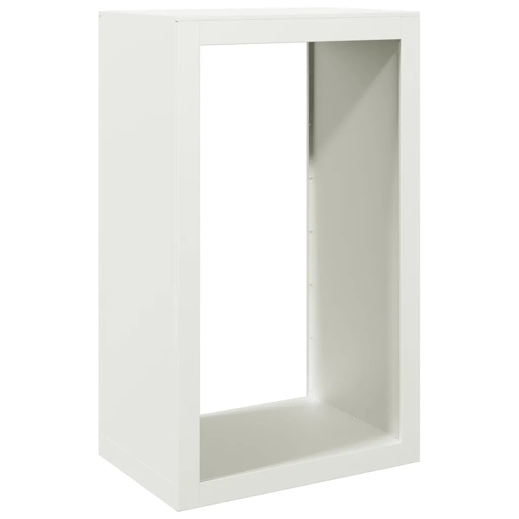 Rastrelliera per Legna da Ardere Bianca 60x40x100 cm in Acciaio CFW9443643