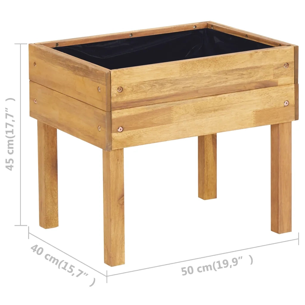 Fioriera | Cassetta per fiori | Vaso Rialzata 50x40x45 cm in Massello di Acacia