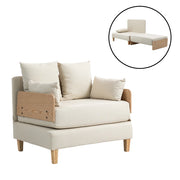 Divano/poltrona trasformabile 1 posto 81 x 88 x 68 cm beige 03_0009137