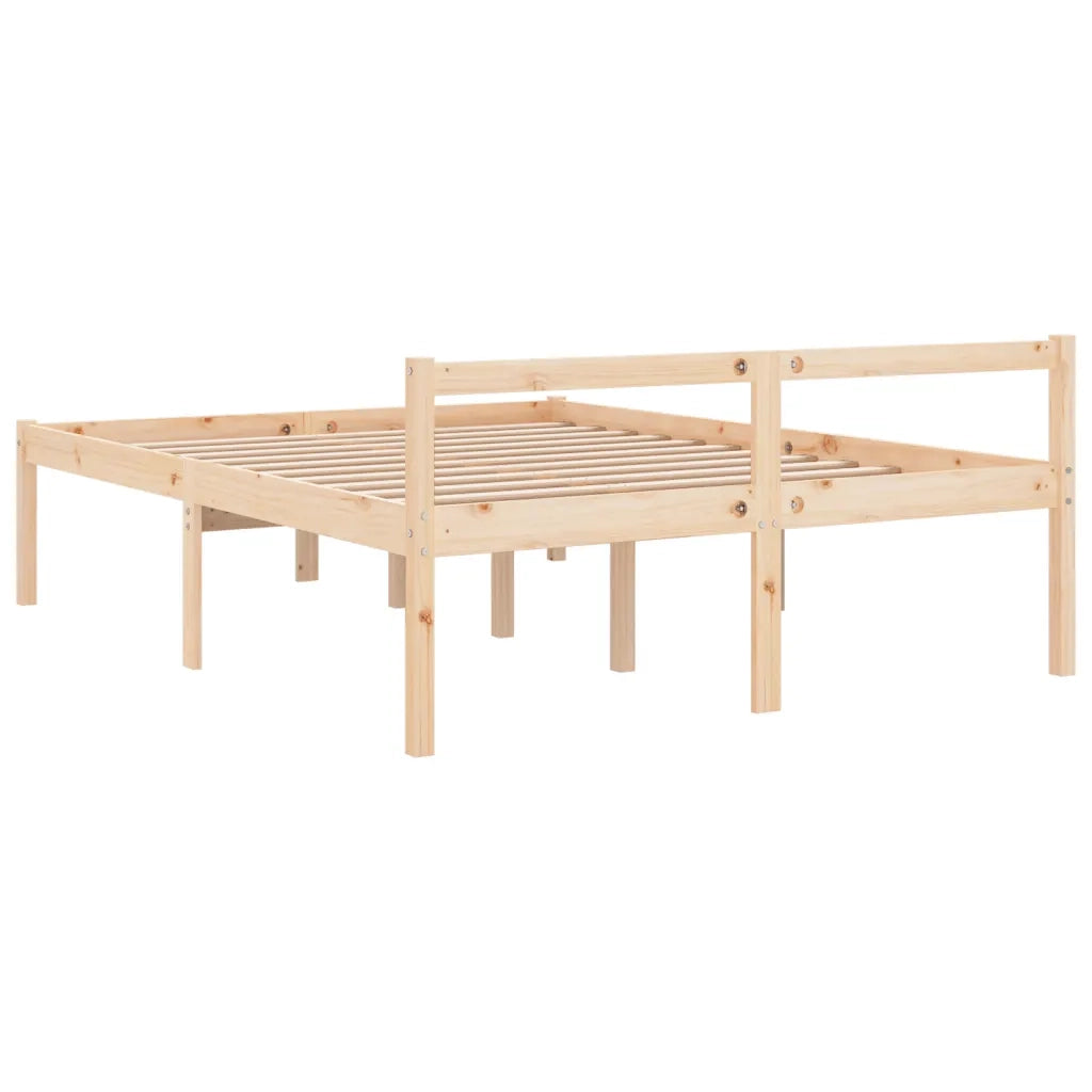 Letto per Anziani 160x200 cm in Legno Massello di Pino 810624