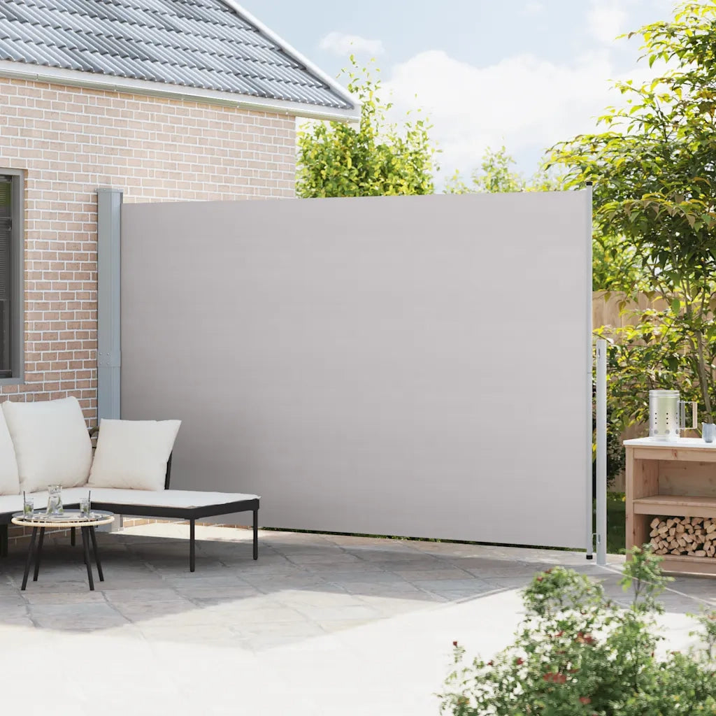 Tenda Laterale Retrattile per Patio 220x514 cm Grigia 313431