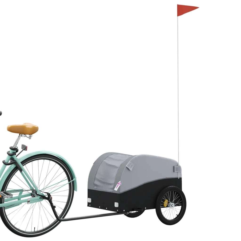 Rimorchio da Bici Nero e Grigio 30 kg in Ferro CFW8281632