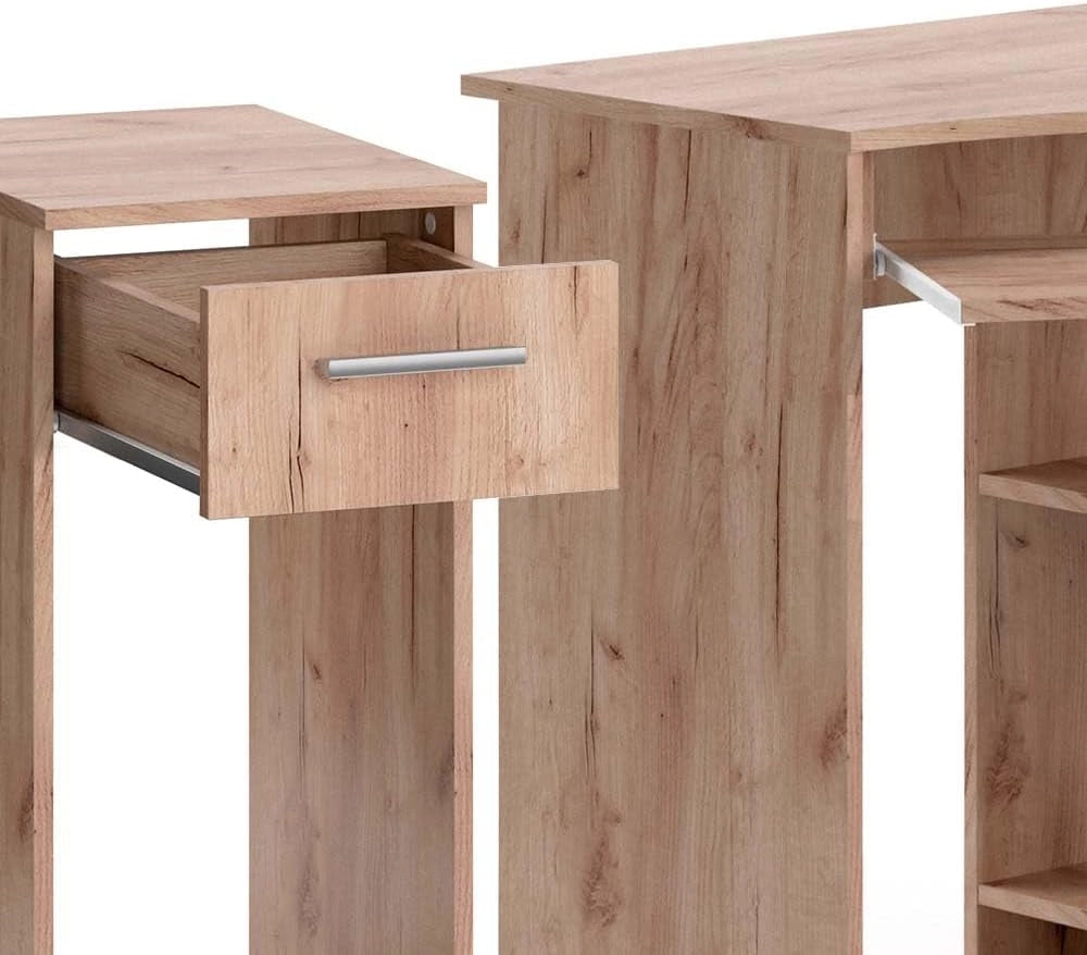 Scrivania angolare Odin, Sonoma, 83 x 76 cm Set con armadio PC
