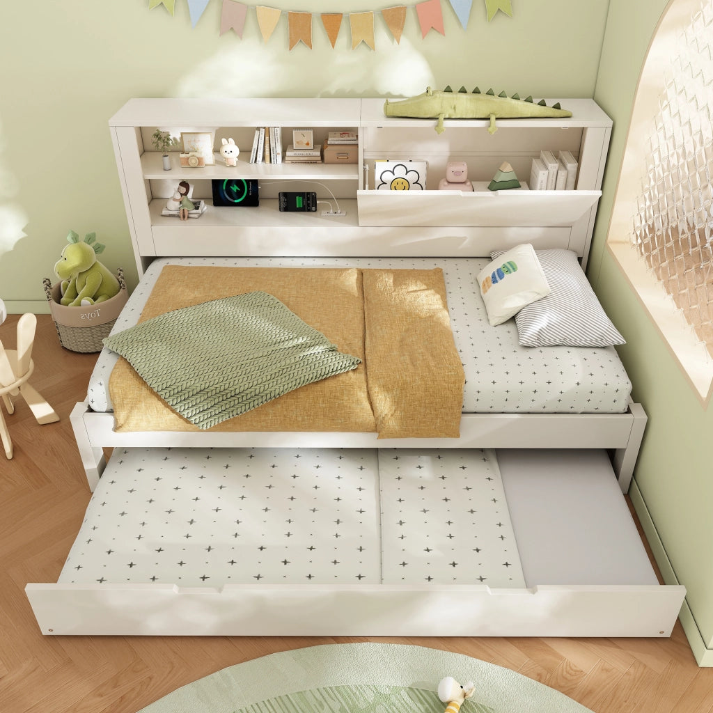 LETTO SOFA CON LETTO ESTRAIBILE 90x200 cm BIANCO