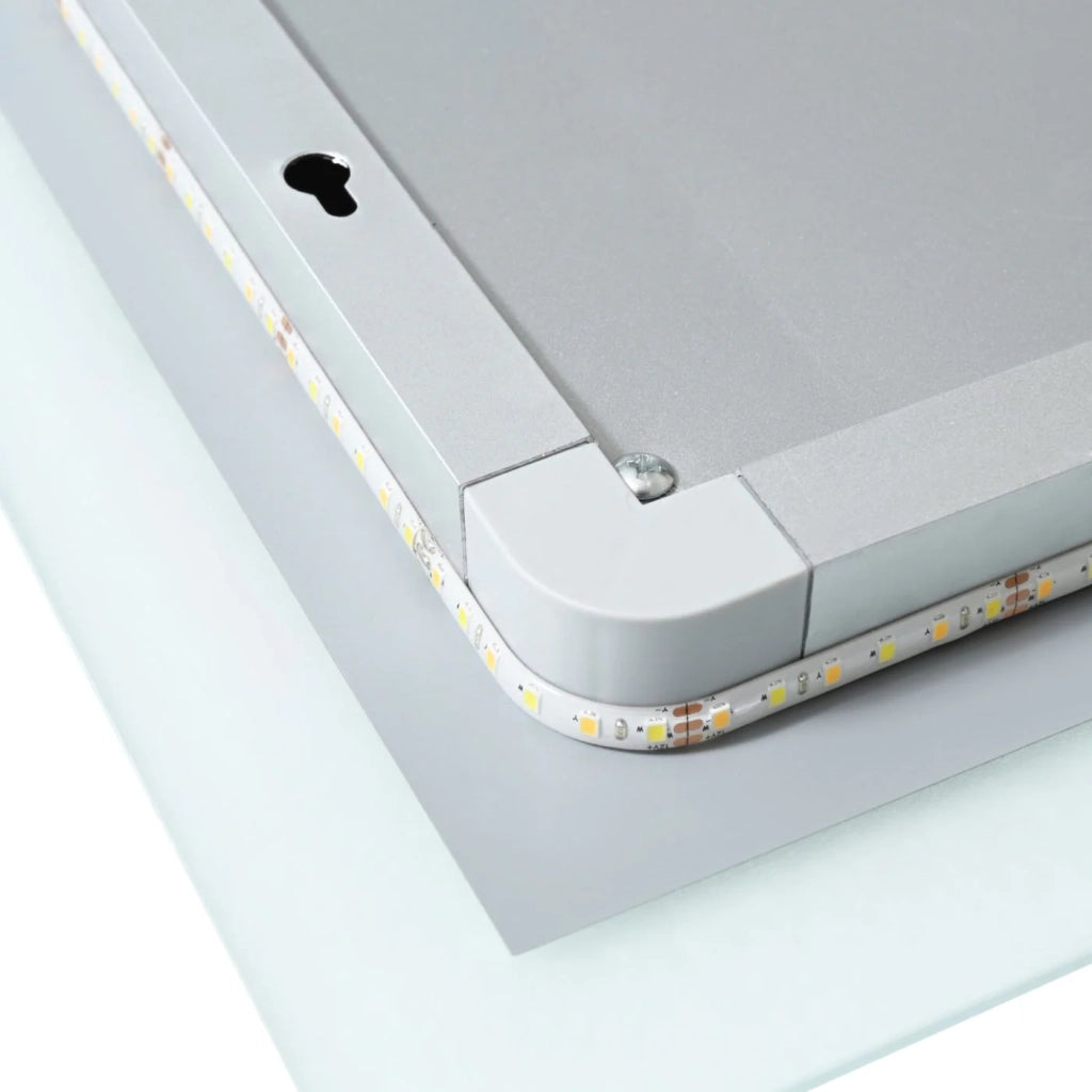 Specchio decorativo moderno a LED per il bagno design Scafa con lente d'ingrandimento 3x 70 x 100 cm bianco 03_0010171