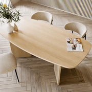 Milani, Tavolo Fisso 6 Posti, 190x100x75h cm Marrone Rovere