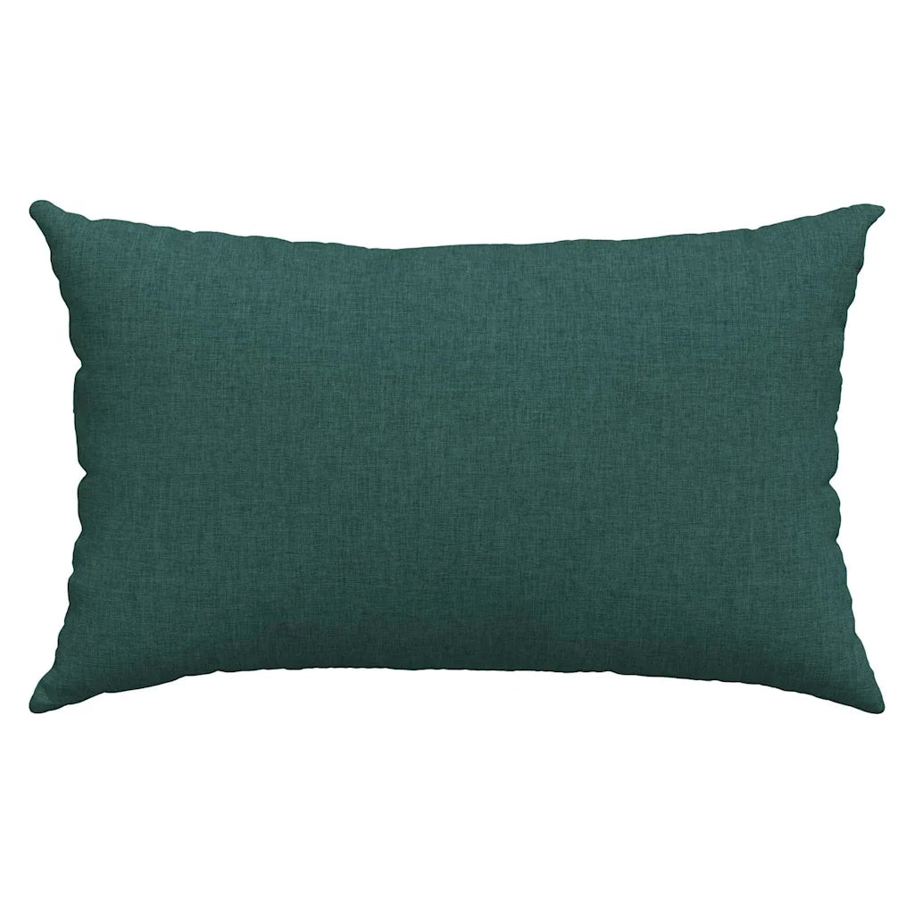 Cuscini da Divano 2 pz-Set di 2 Cuscini per Sofa Verde Scuro 50 x 30 cm Tessuto