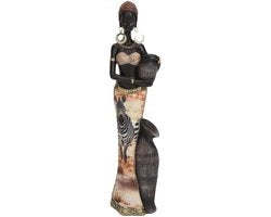 Scultura artigianale africana raffigurante una donna per la decorazione domestica