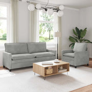 Set di divani 2 pcs Grigio Chiaro 196 x 81 x 87,5 cm Velluto 3417109