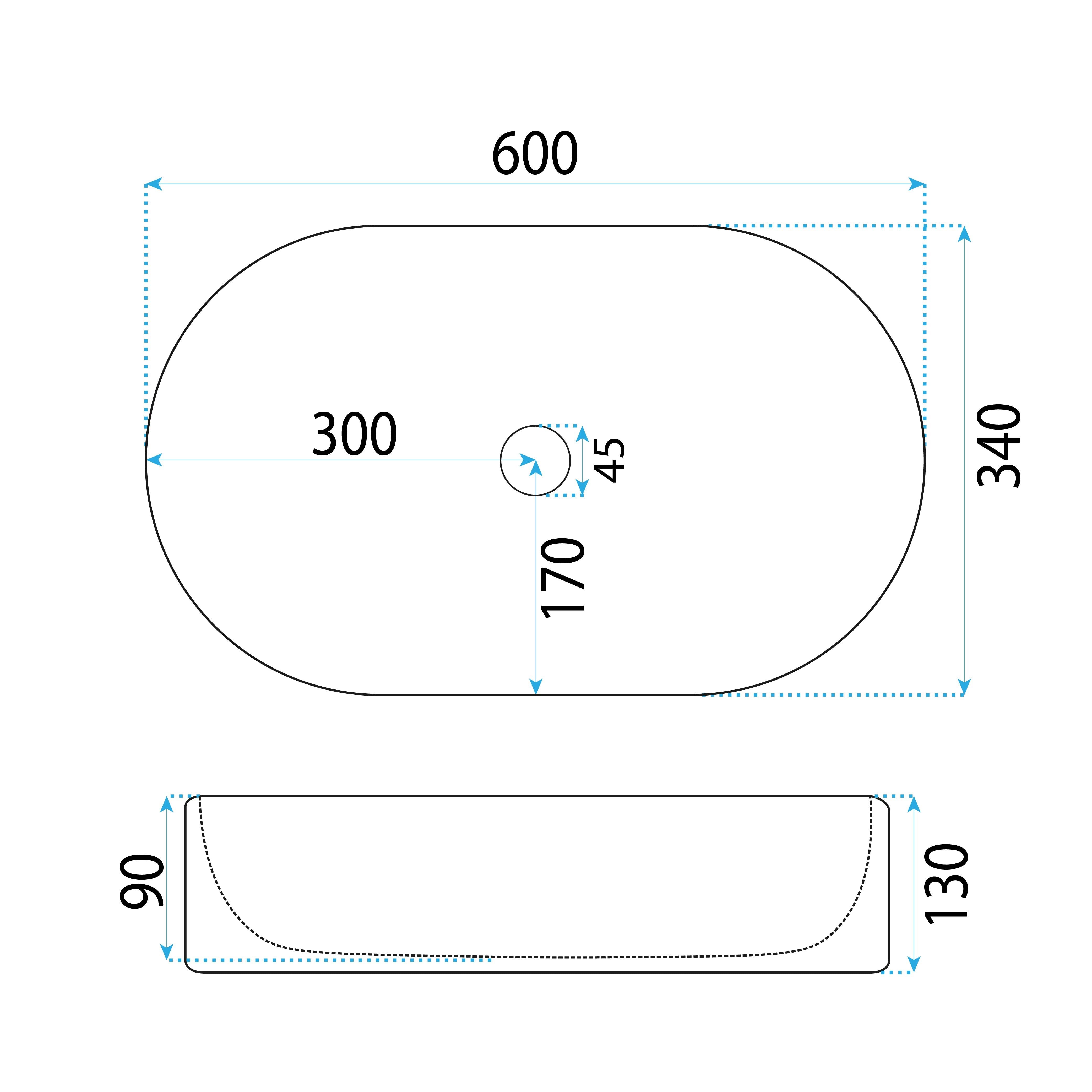 Lavabo Da Appoggio Rea Vanda 61