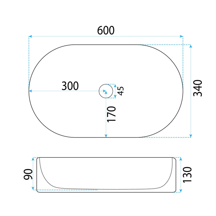 Lavabo Da Appoggio Rea Vanda 61
