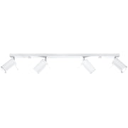 Lampada LED Bittersweet Shimmer Ring a 4 luci regolabile in acciaio bianco da 80 cm