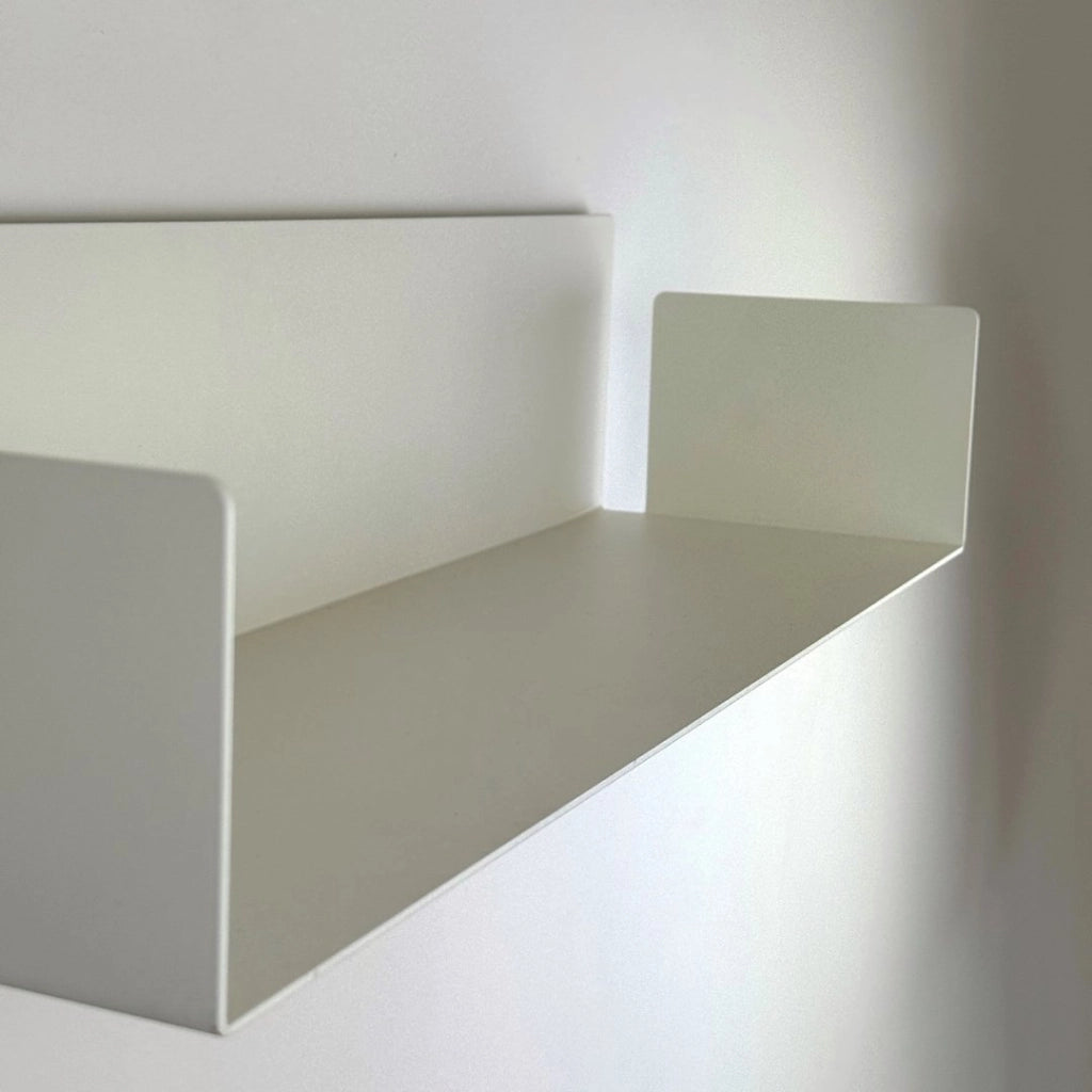ZOI LINE180 Mensola 50 cm in Acciaio Verniciato 1,5 mm con Schiena 12 cm – Ripiano da Parete Moderno per Cucina, Bagno, Ingresso e Soggiorno Colore Mensole: Bianco