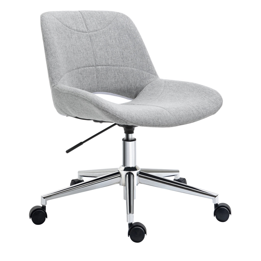 Sedia da Ufficio Girevole ¨C Zephmum ¨C Grigio Chiaro Metallico 49x56.5x73-82.5 cm