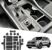 Matten Antislittamento per Kia Sorento MQ4 2020-2025 2026, Mattoncini PVC Auto per Sorento, Mattoncini Antislittamento per Porte, Opacchi per Porte, Mattoncini per Interiore Sorento.