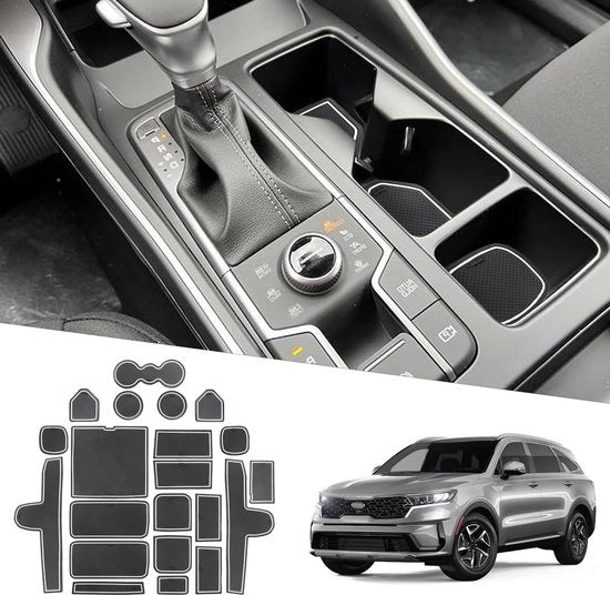 Matten Antislittamento per Kia Sorento MQ4 2020-2025 2026, Mattoncini PVC Auto per Sorento, Mattoncini Antislittamento per Porte, Opacchi per Porte, Mattoncini per Interiore Sorento.