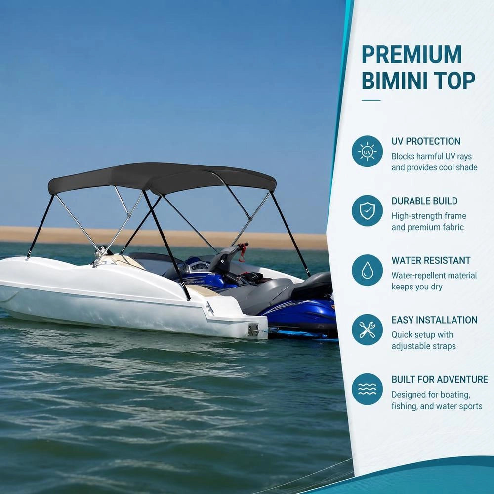 3-Bow Bimini Top Anthracite 183x196x137 Cm