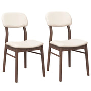 Sedie da Pranzo con Cuscini 2 pz | Sedie da cucina Marrone Legno Massello di Hevea