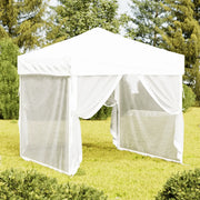 Tenda per Feste Pieghevole con Pareti Laterali-Tenda Gazebo Bianco 2x2 m 840172