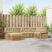 Set di divani da esterno 6 pcs Bianco e Beige 3390768