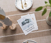 Tela da Cucina in Cotone/Lino - Robusta - Quadrata - Decorazione per Tavolo Cucina - 140 x 300 cm - Inchiostri Ecologici - Copertura per Tavolo