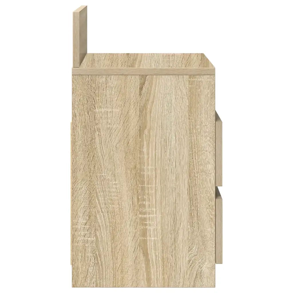 Comodini 2 pz con 2 Cassetti-Set di 2 Tavolino da notte Rovere Sonoma 40x33x60 cm