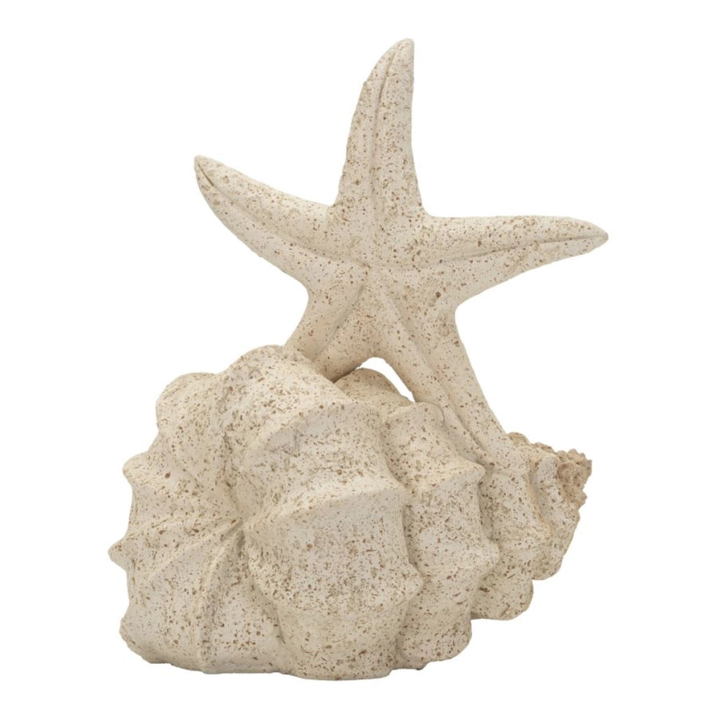 Scultura Conchiglie, Beige, Poliresina, 18x13x21,2 cm
