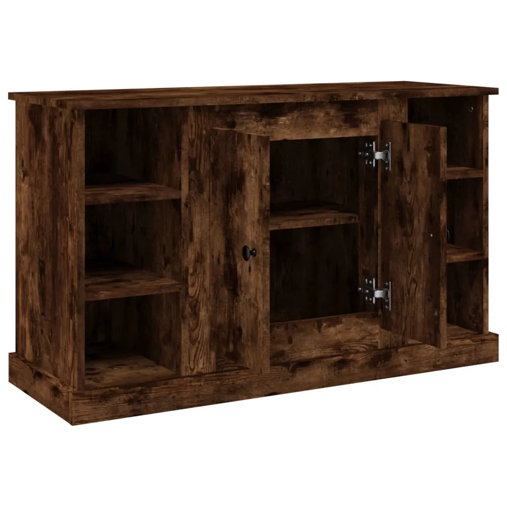 Credenza | Madia | Buffet da pranzo | Armadio da pranzo Rovere Fumo 100x35,5x60 cm in Legno Multistrato