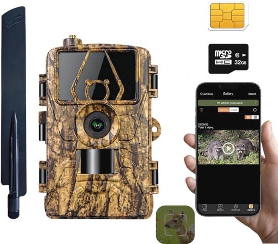 Cassa Fotografica Professionale 4G 60 MP e Visione Notturna 4K con Carta di Memoria