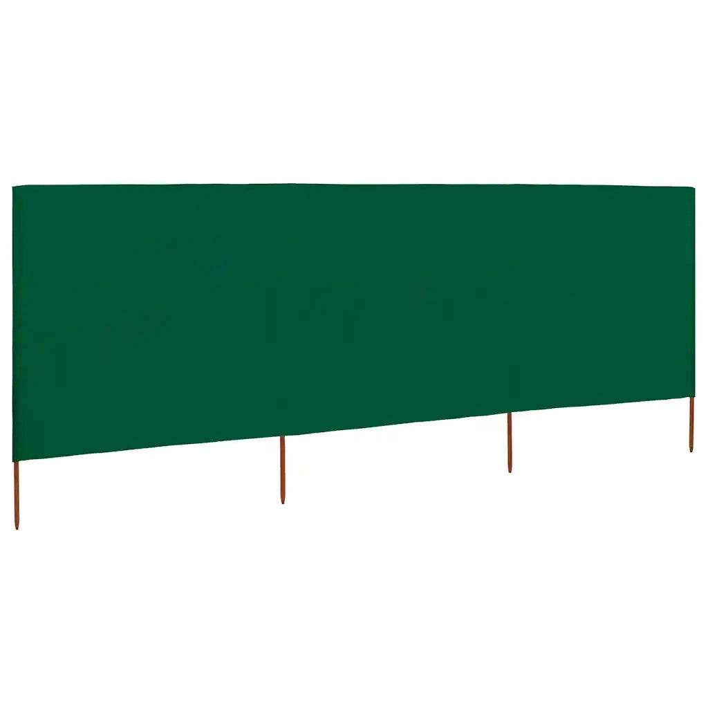 Paravento a 3 Pannelli in Tessuto 400x80 cm Verde CFW7449216