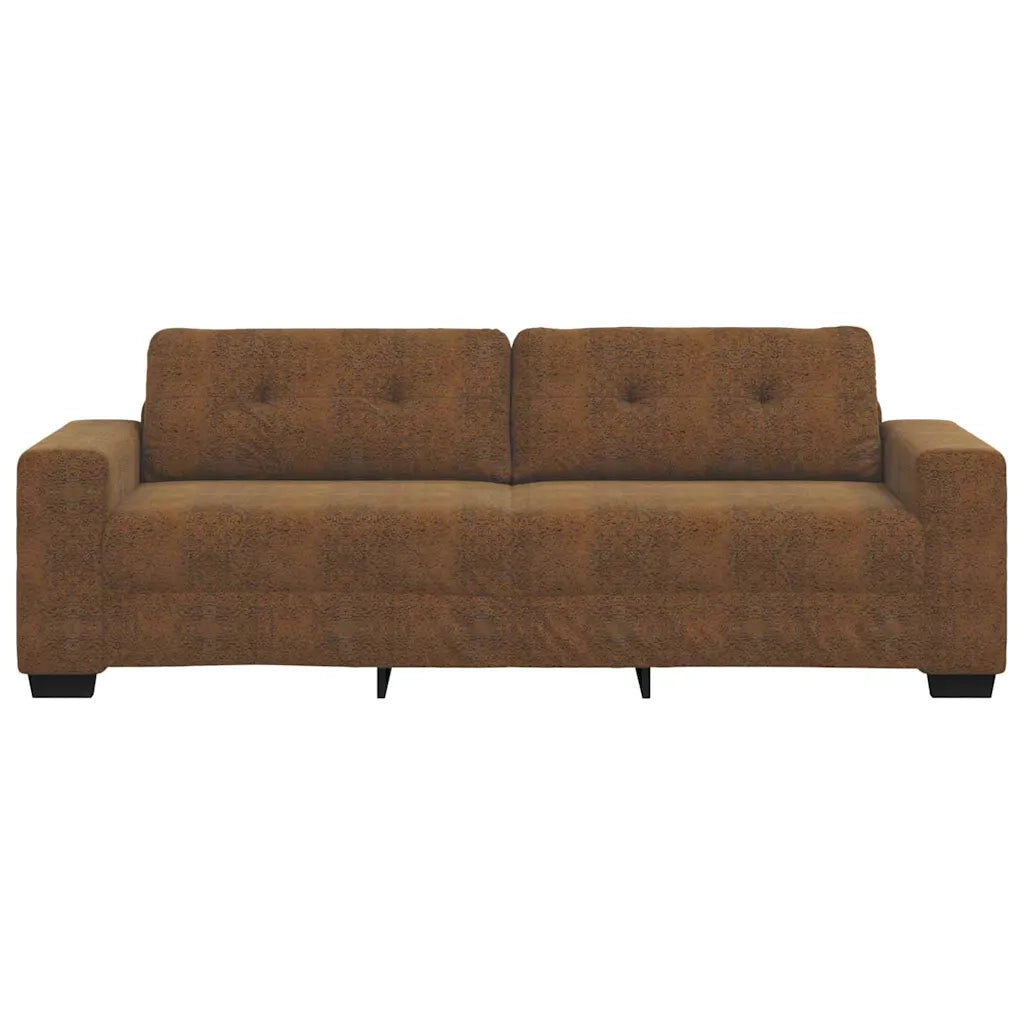 Divano con cuscino Marrone Pelle sintetica e Legno 4105144